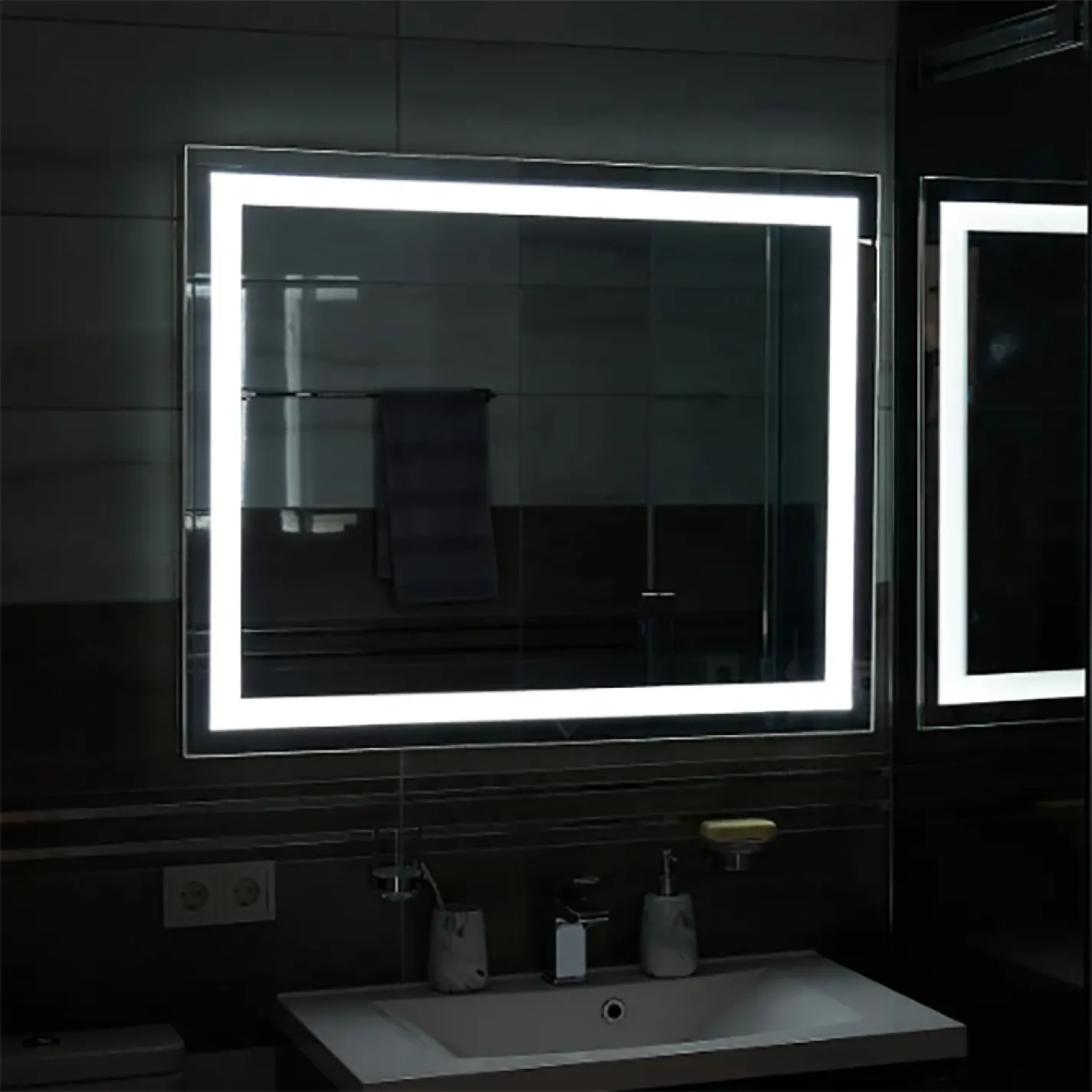 Зеркало Global Glass MR-5 1000х800, с LED-подсветкой - Фото 1